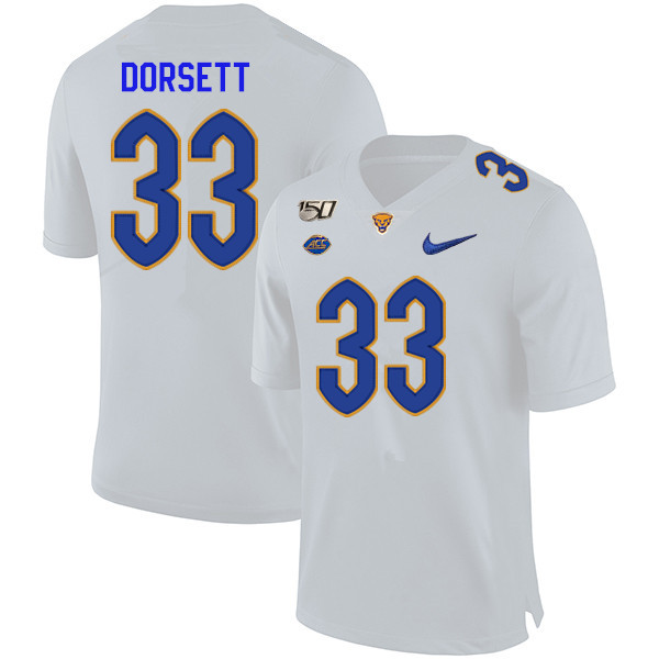 2019 Men #33 Tony Dorsett Pitt Panthers College Football Jerseys Sale-White